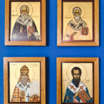 Иконы с мощами святых угодников из монастыря св. Николая во Флориде